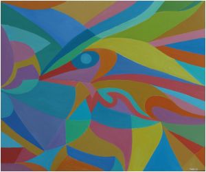 kompozicija  no 14., 2014 god., ulje na platnu, 100x120 cm.